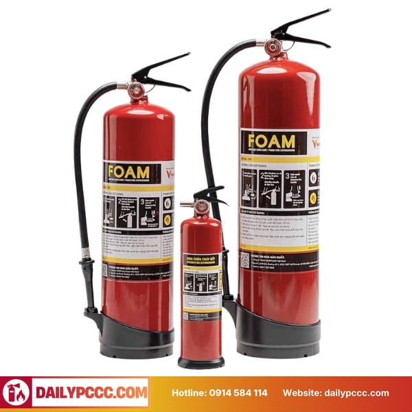Bình chữa cháy bọt Foam 9 lít xách tay Vinafoam (Tem kiểm định)
