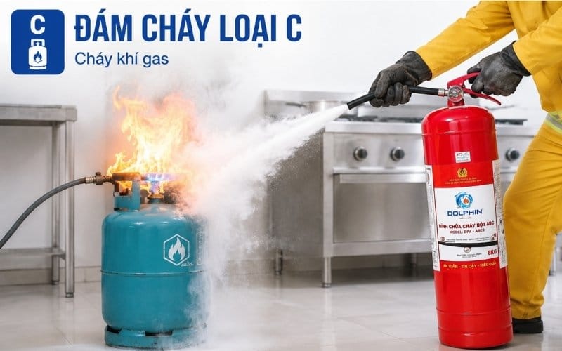 bình chữa cháy bột abc chữa đám cháy khí C